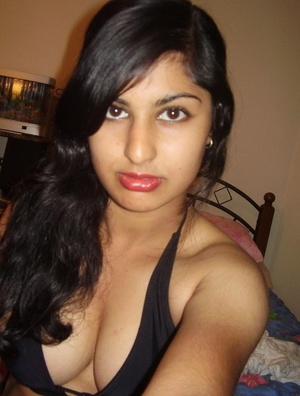 Two lovely indian college girls teasing in black bras and miniskirts. - Picture 6
