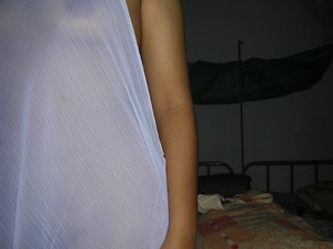 Horny young indian hottie in blue panties playing with her itching vagina. - Picture 2