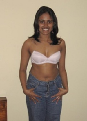 Playful indian bimbo changing her sexy lingerie while alone at home. - Picture 2