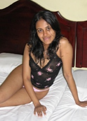 Playful indian bimbo changing her sexy lingerie while alone at home. - Picture 6