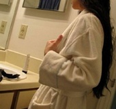 Sexy shaped young indian beauty teasing nude in the bathroom.