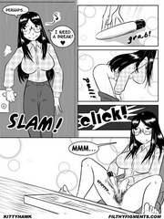 Cartoon xxx pics of naughty hentai secretary dildoing - Picture 1