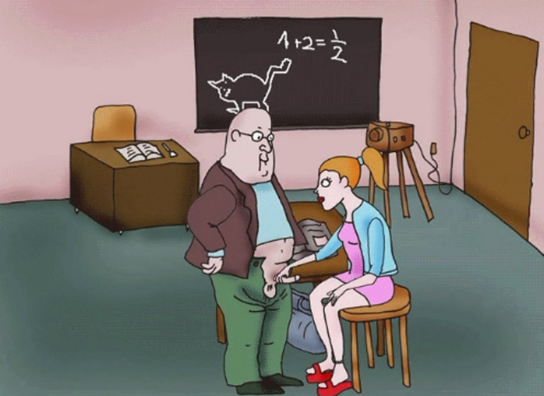 Xxx toon video of older professor asked his young - Picture 1