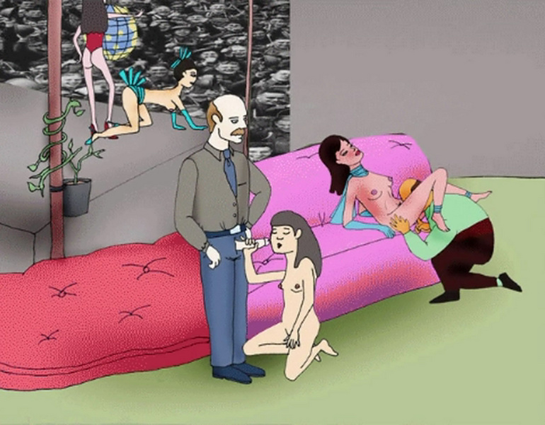 Naked cartoon girl enjoying pussy - Silver Cartoon - Picture 1