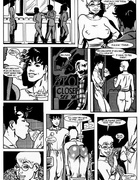 Big melons comics chick gets undressed, fucked and cum covered by two