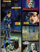 Adorable hot pics of stunning cartoon heroine in tight latex outfit fighting