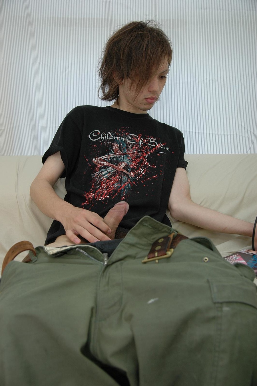 Sex hungry japanese stud stroking his dick  - XXX Dessert - Picture 7