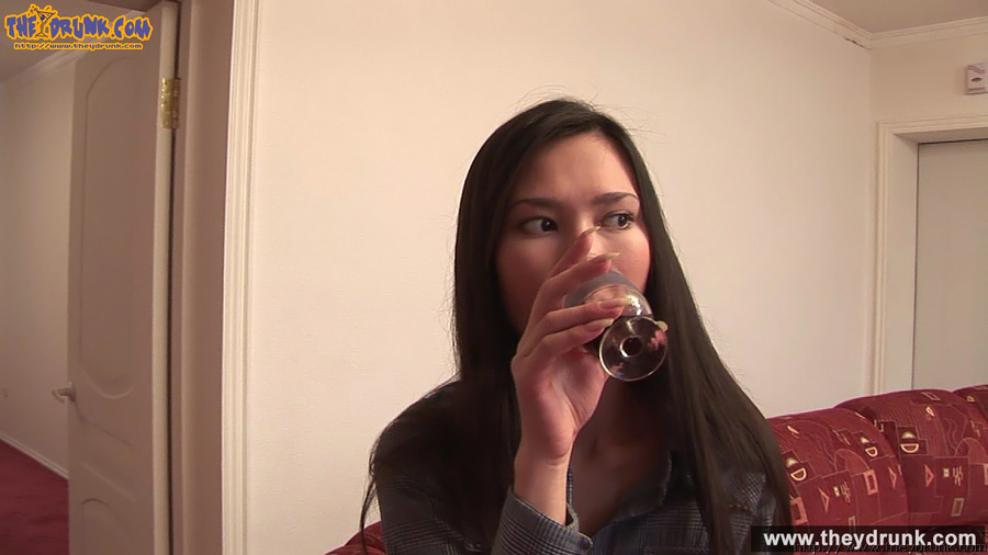 Dressed up babe fired up by wine and she reveals her tits - XXXonXXX - Pic 9