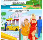 Sensually frustrated blond has come down with a case of jungle fever