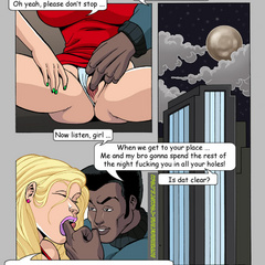 Cock hugry blonde toon milf gonna please two black - Picture 6