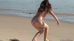 Losing her bra when walking out of ocean and being afraid of sex in public! - XXXonXXX - Pic 5