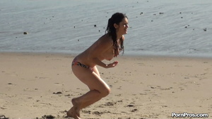 Losing her bra when walking out of ocean and being afraid of sex in public! - Picture 13