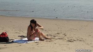 Losing her bra when walking out of ocean and being afraid of sex in public! - XXXonXXX - Pic 15