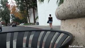 Here is guy getting that stout brunette undressed in public sex way - Picture 7