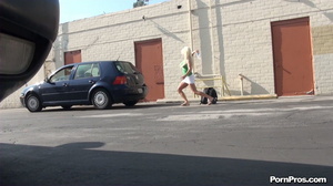 Hijacked car while she was sitting on knees and showing her public nudity charns - Picture 15