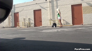 Hijacked car while she was sitting on knees and showing her public nudity charns - Picture 16