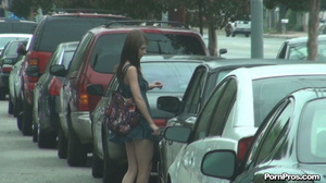 Showed her nude in public thongs on the parking lot - Picture 3