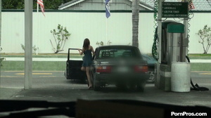 Showed her nude in public thongs on the parking lot - Picture 5