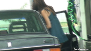 Showed her nude in public thongs on the parking lot - Picture 7