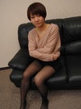 Cum hungry asian babe in black pantyhose - Picture 1