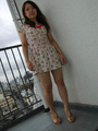 Little asian teen in short dress and - Picture 1