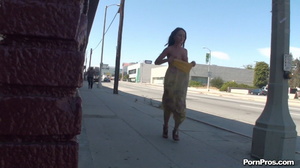 Picking up her summer dress after being undressed by some sex in public ruffian - Picture 14