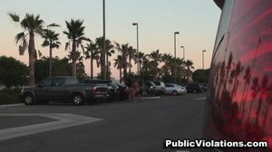 A bare guy run up to brunette and had her in the public sex way… - Picture 11