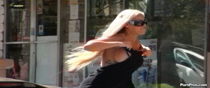 Dropped boobs out of black dress violently, having committed a public nudity act - XXXonXXX - Pic 14