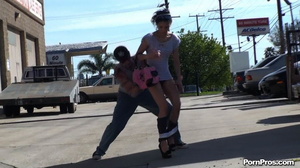 Disrobed two babes while hunting them for public fuck purposes - Picture 15