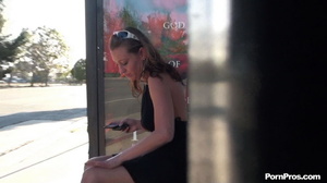 Some stranger ran up to her on the stop and cummed on her in the heaviest public fuck way - XXXonXXX - Pic 13