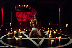 Walpurgis night of merciless gay pictures body and star in the circle with candles - XXXonXXX - Pic 1
