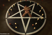 Walpurgis night of merciless gay pictures body and star in the circle with candles