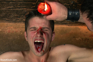 Ouch! Excruciating guys with burning wax candles is so much hurtful for gay cock… - XXXonXXX - Pic 5