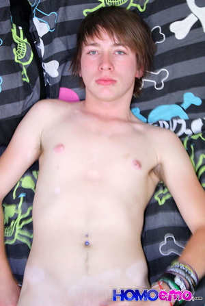 He is lying on bed and getting his free gay porn dick really trained hard! - Picture 9