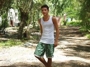 You are gonna enjoy the steamiest gay boys entertainment with him while in the forest! - XXXonXXX - Pic 2