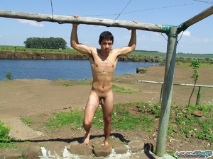 Muscled stuff is having nice time enjoying his own free xxxgay pounder! - Picture 8