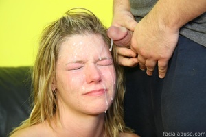 Exotic blonde enjoys a face full of jizz - Picture 15