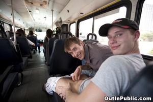 Having love affair by gays videos effeminates right in the back of a bus! - Picture 3
