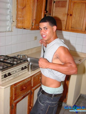 Some porno gay medley in the kitchen of his lodging… - XXXonXXX - Pic 1
