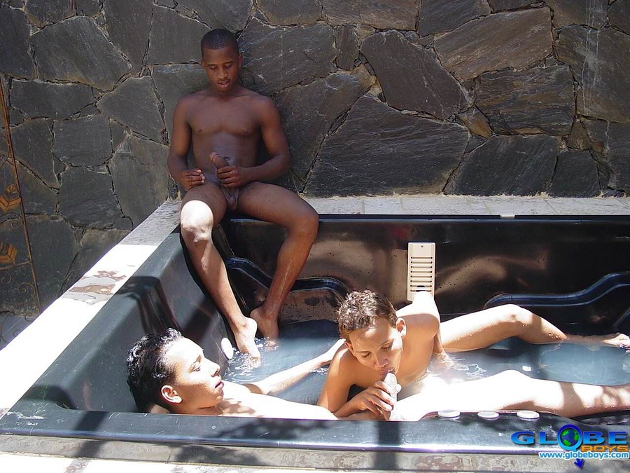 Onslaughting one another in little black free xxxgay swimming pool… - XXXonXXX - Pic 3