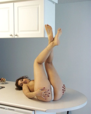 Just posing in the kitchen and preferring to straddle Indian girl chassis - XXXonXXX - Pic 5