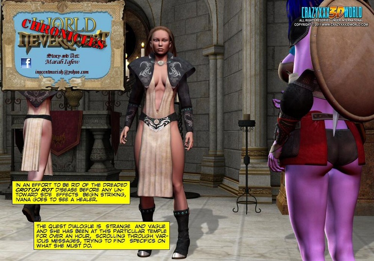 Redhead 3d elf chick with awesome boobs willingly - Picture 1