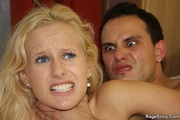 The whore is a cheater and her boyfriend puts his cock in her ass and chokes her a bit