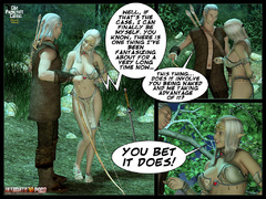 3d elf couple making hot love in the woods till cruel - Picture 2