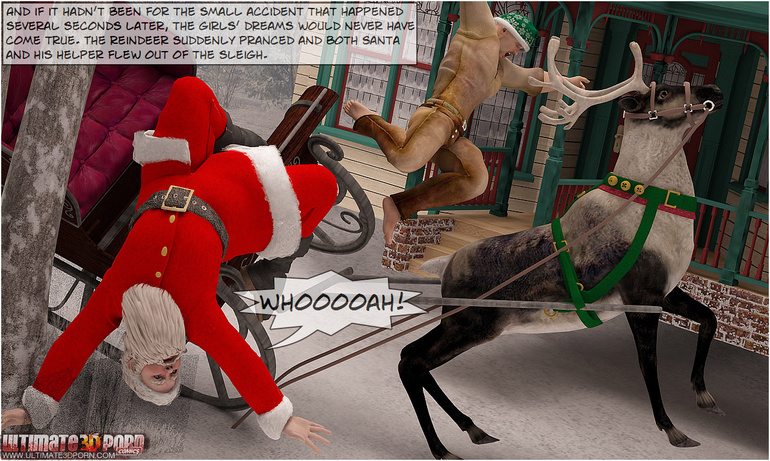 Horny 3d Santa and his helper sedcued two lusty - Picture 3