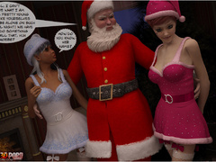 Horny 3d Santa and his helper sedcued two lusty - Picture 4