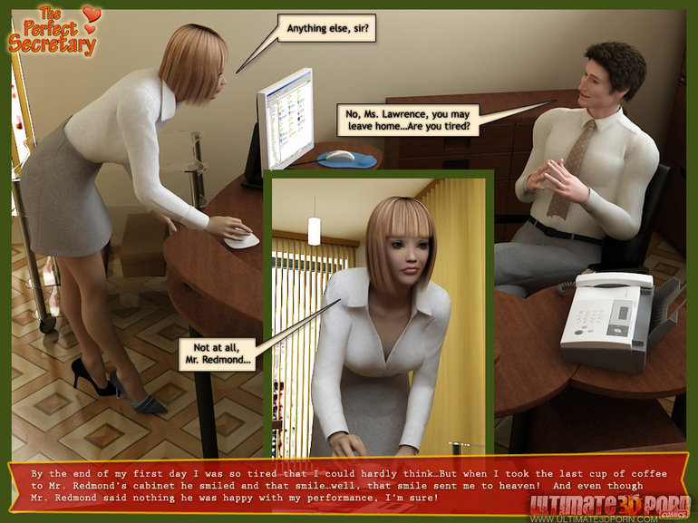 Horny 3d guy asked his beautiful secretary show her - Picture 4