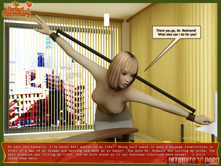 Horny 3d guy asked his beautiful secretary show her - Picture 10