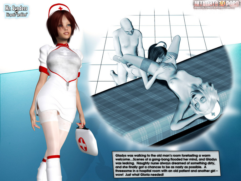 Two naked 3d nurses in exclusive tight stay ups - Picture 3