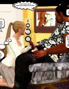White 3d blonde girls using their mouth lips whil pleasing throbbing black